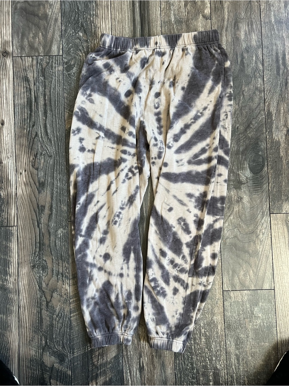 Garage Neutral Tie-Dye Sweatpants in Cream & Gray